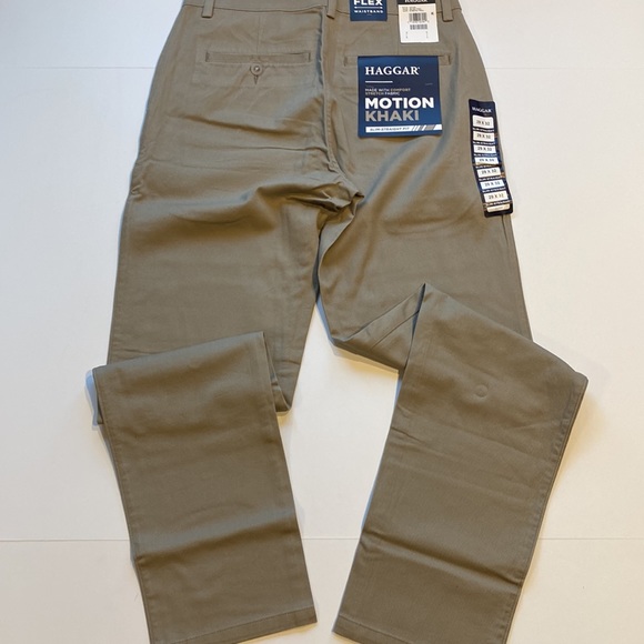 Haggar SZ 29 x 32 Motion Stretch Khaki Pants New D8 - Picture 7 of 13